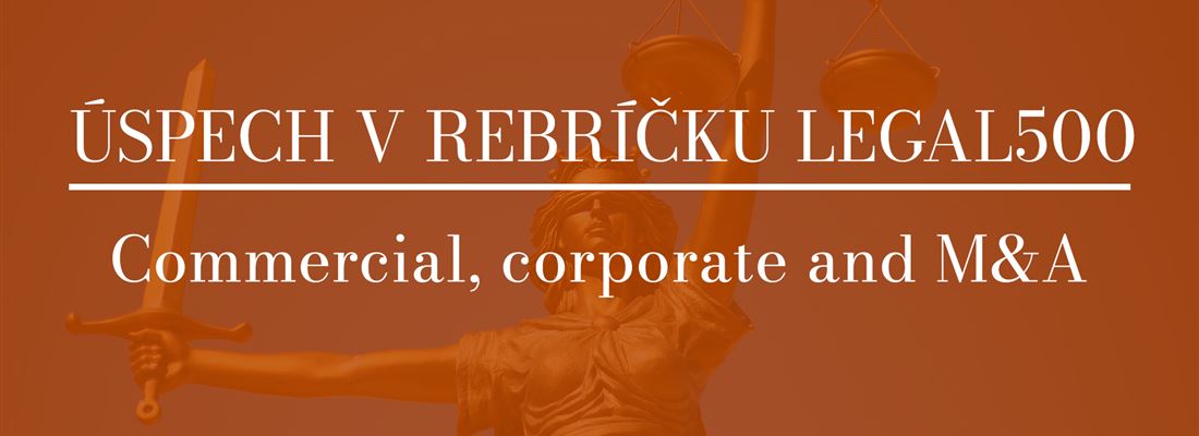 Náš ďalší úspech: Hronček & Partners v rebríčku Legal500 